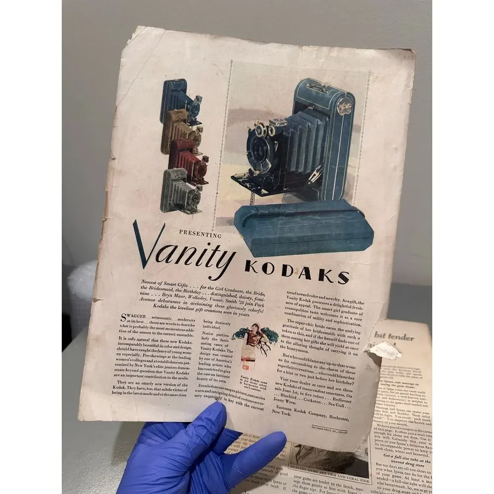 Vintage June 1928 Good Housekeeping Magazine Cover Ads Kodak Fostoria Craft Lot